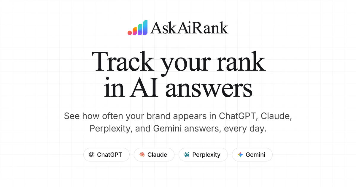 AskAiRank screenshot 1